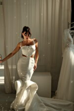 Sexy mermaid wedding dress with side cutouts, modern and elegant design, Mermaid Whisper Photo 02