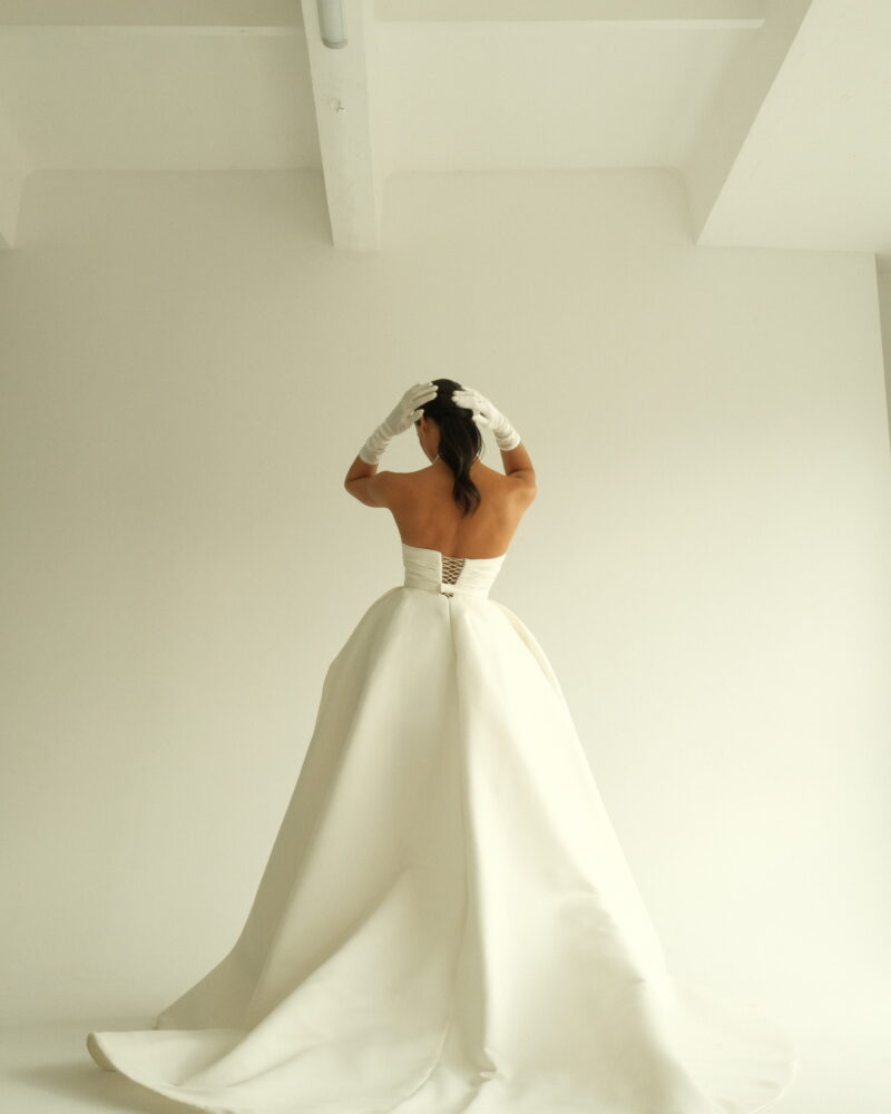 silk ball gown satin wedding dress Galogrea Luminous Grace Photo 4