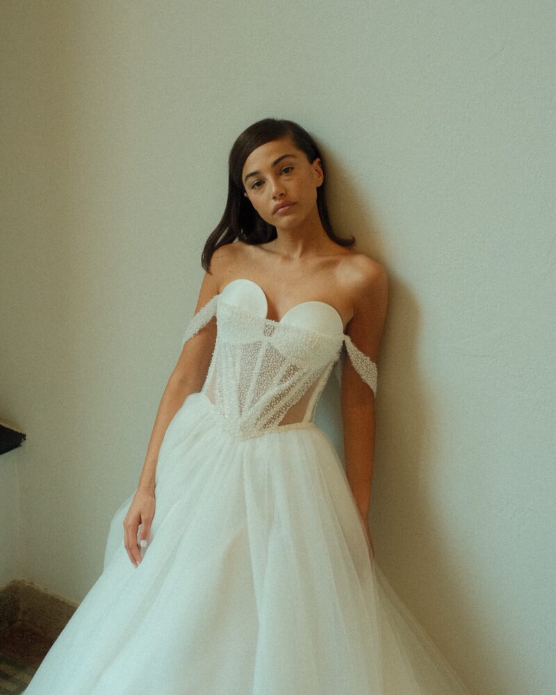 silk ball gown wedding dress also tulle Galogrea Celestial Star Photo 2