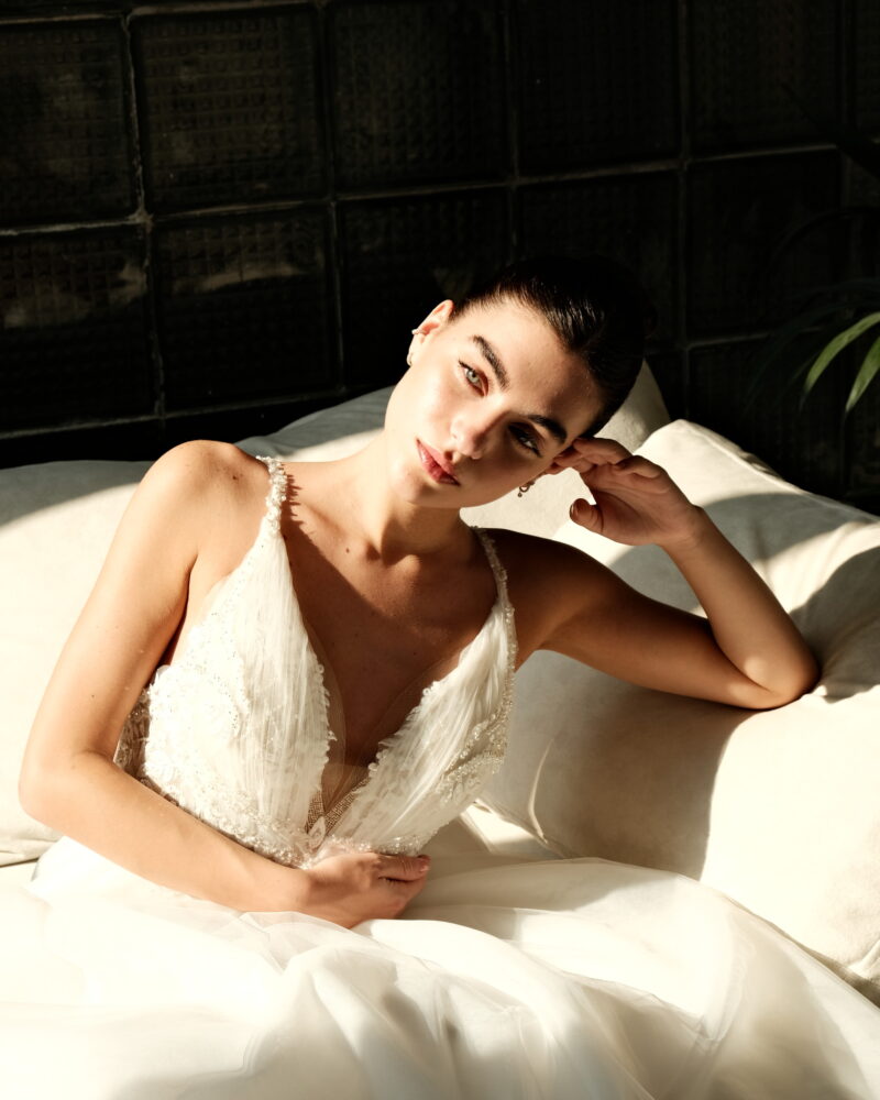 silk ball gown wedding dress tulle Galogrea The Royal Affair Photo 4