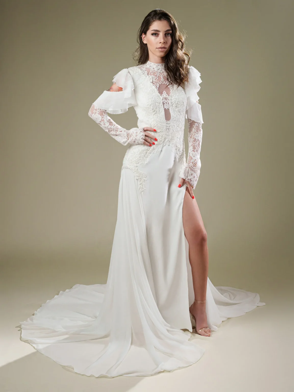 Rent long sleeve wedding dress