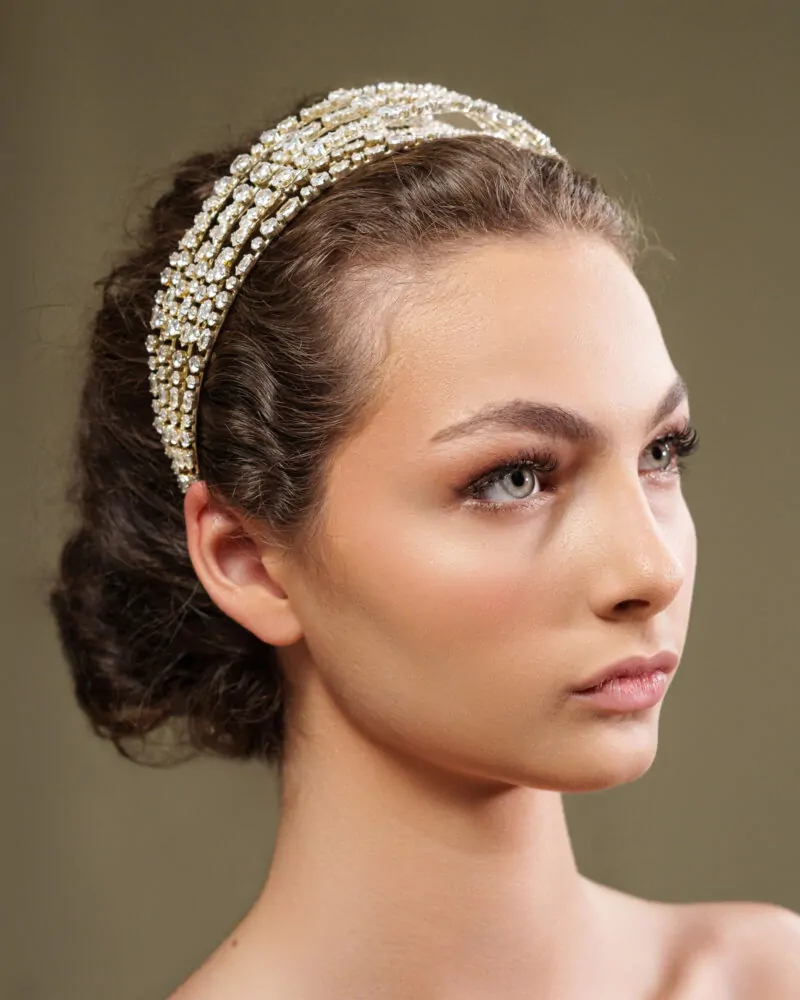 Timeless Gold Wedding Headband for Modern Brides